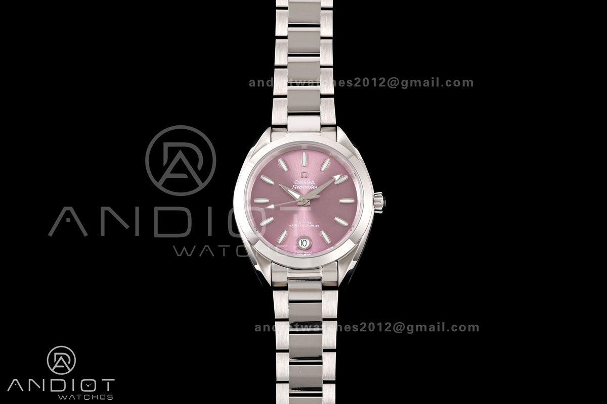 Aqua Terra Shades 34mm SS VRSF Best Edition Purple Dial on SS Bracelet A8800